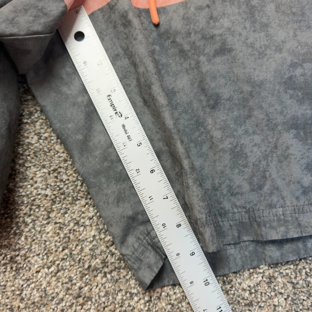 American Eagle Mens Board Shorts Gray‎ Turquoise Peach Striped Swim Trunks L